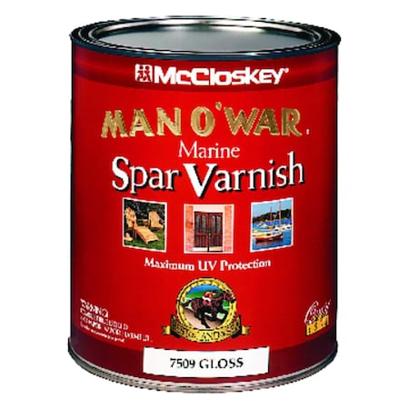 Man O War McCloskey Man O' War Gloss Clear Oil-Based Marine Spar Varnish 1 qt 080.0007509.005
